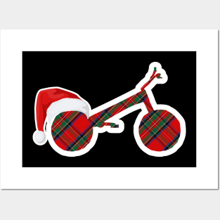 TRIAL Xmas trialbike - sports christmas hat Posters and Art